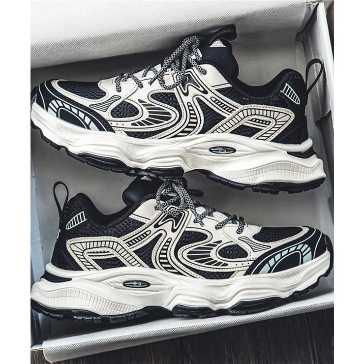 【shoes365】メッシュパネル厚底スニーカー | aimoha men | 詳細画像7 