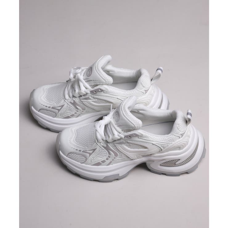 【shoes365】パッチワークデザイン厚底メッシュスニーカー | aimoha  | 詳細画像20 