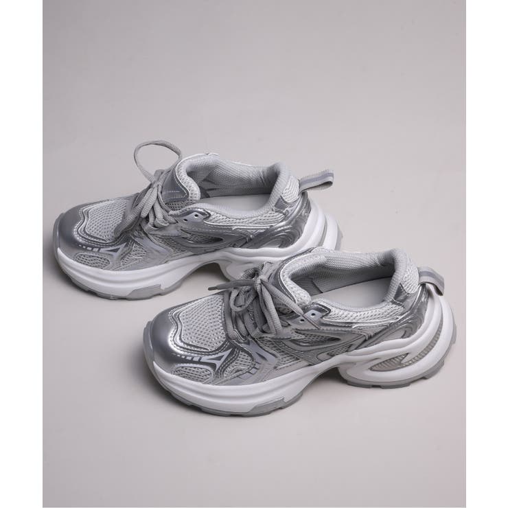 【shoes365】パッチワークデザイン厚底メッシュスニーカー | aimoha  | 詳細画像27 