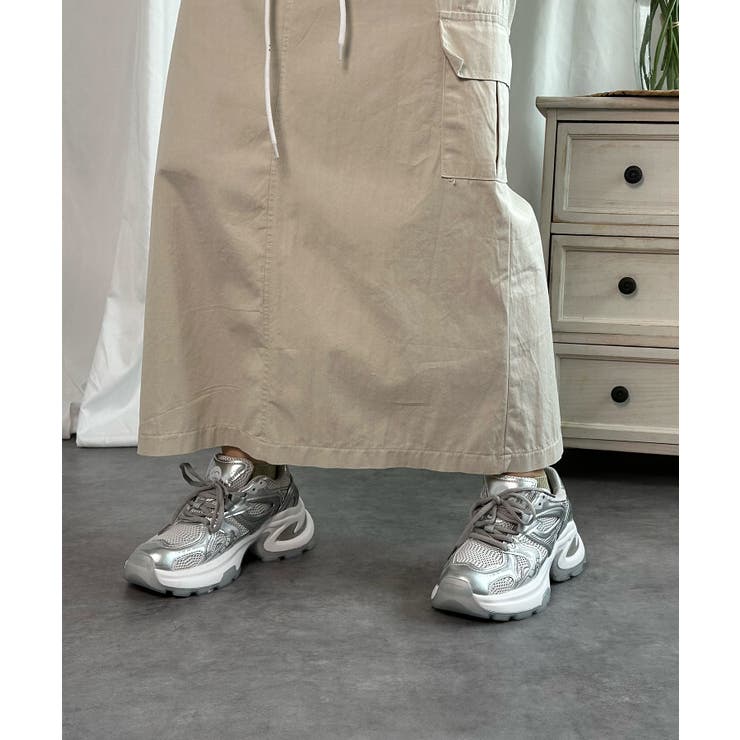 【shoes365】パッチワークデザイン厚底メッシュスニーカー | aimoha  | 詳細画像33 