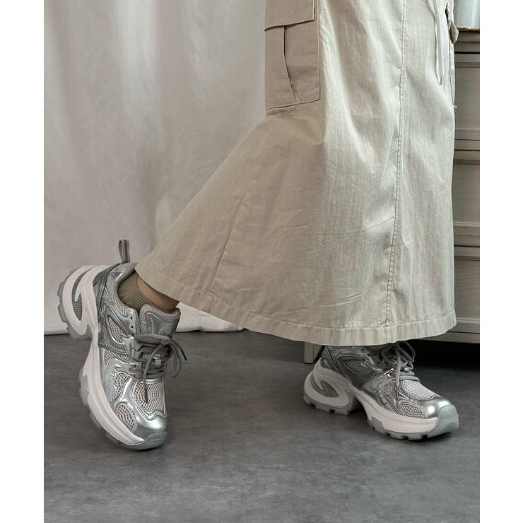 【shoes365】パッチワークデザイン厚底メッシュスニーカー | aimoha  | 詳細画像36 