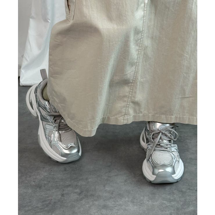 【shoes365】パッチワークデザイン厚底メッシュスニーカー | aimoha  | 詳細画像37 