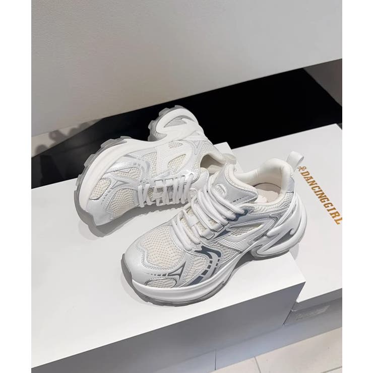 【shoes365】パッチワークデザイン厚底メッシュスニーカー | aimoha  | 詳細画像7 