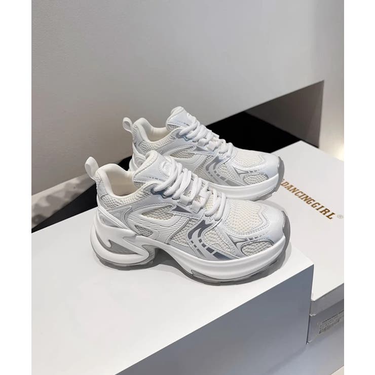 【shoes365】パッチワークデザイン厚底メッシュスニーカー | aimoha  | 詳細画像9 