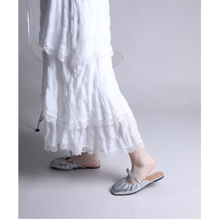 【shoes365】シャーリングリボンサンダル | aimoha  | 詳細画像12 