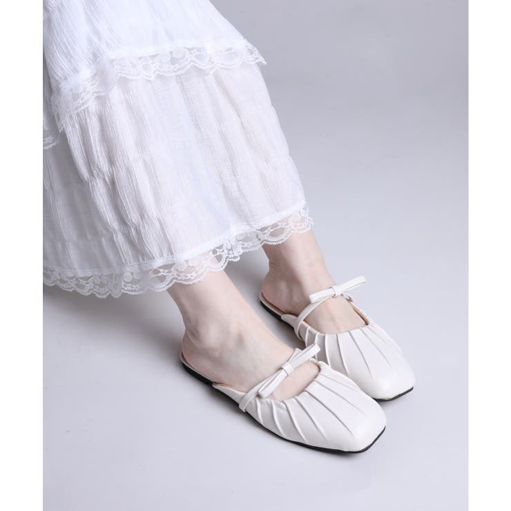 【shoes365】シャーリングリボンサンダル | aimoha  | 詳細画像2 