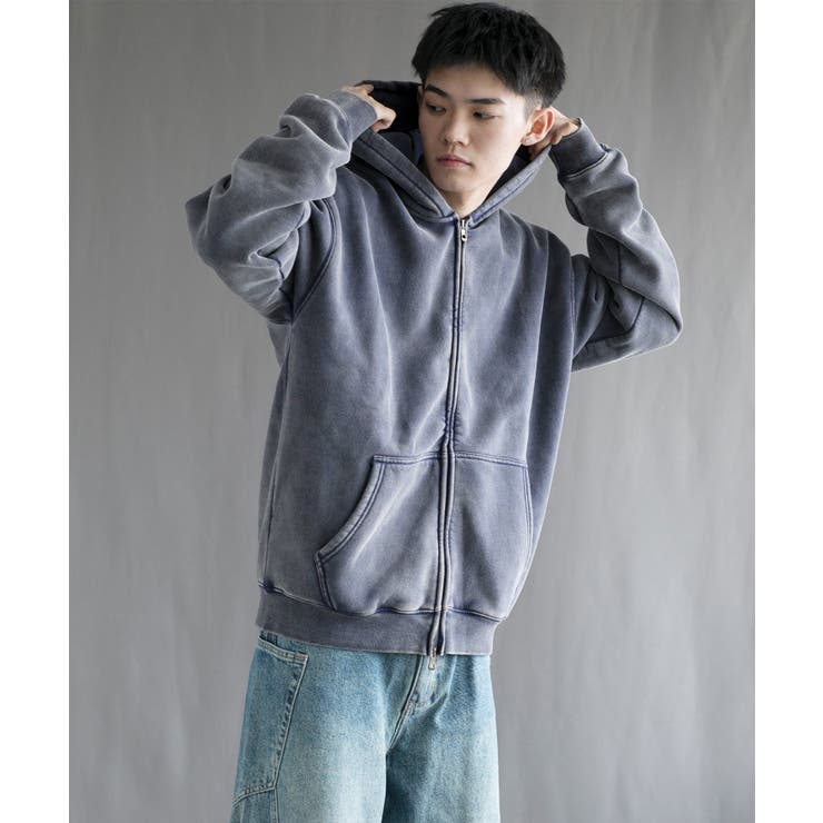 【aimoha neo】 Retro Washed Hoodie パーカー | aimoha men | 詳細画像1 