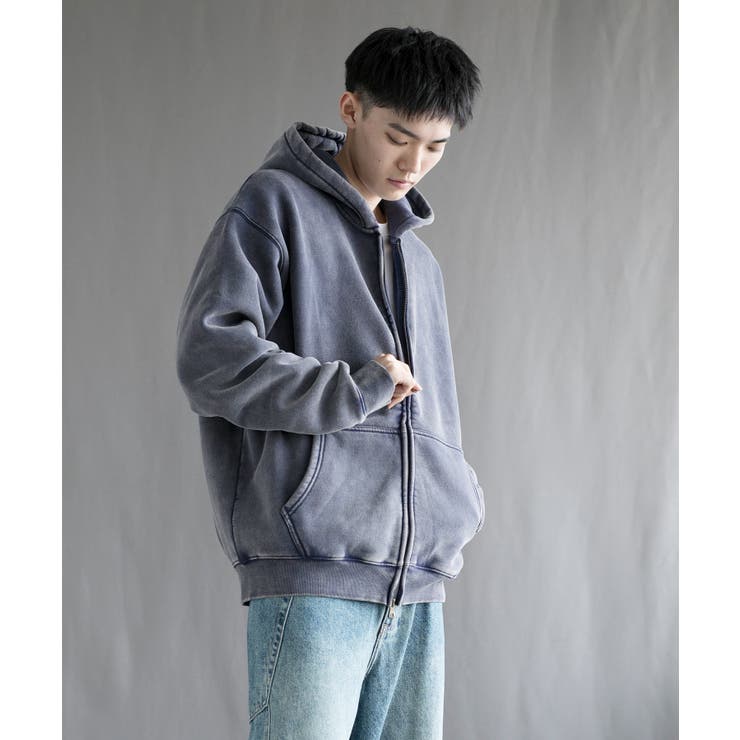Tanppoppo NIKE リメイクデニムジャケット リメイクパーカー 個性的 REFLEM/レフレム』鬼火刺繍ZIPパーカー/ジップアップパーカー