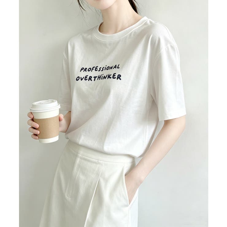 カジュアルロゴプリントTシャツ | aimoha  | 詳細画像2 