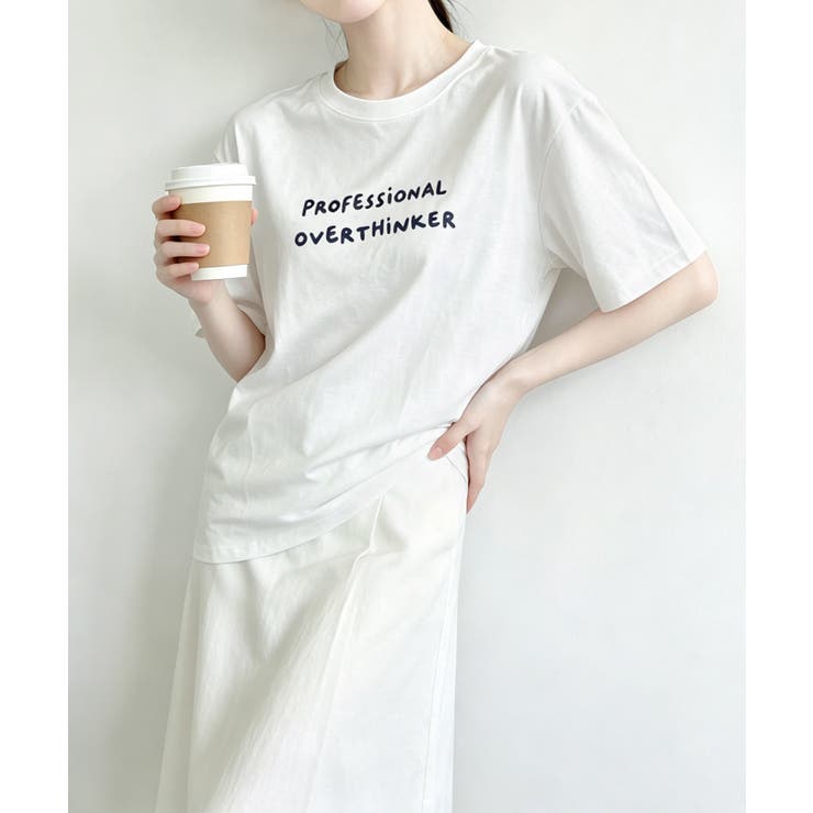 カジュアルロゴプリントTシャツ | aimoha  | 詳細画像4 