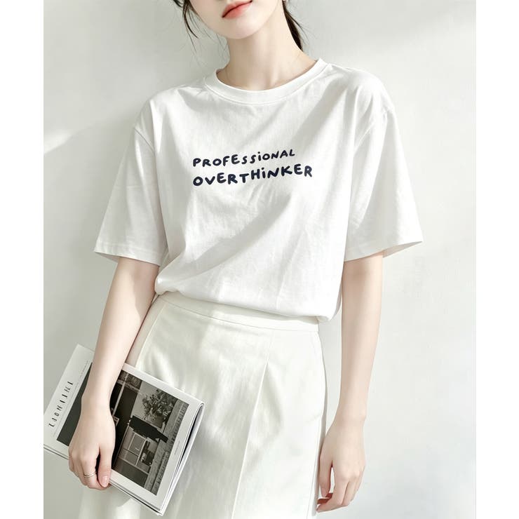 カジュアルロゴプリントTシャツ | aimoha  | 詳細画像3 