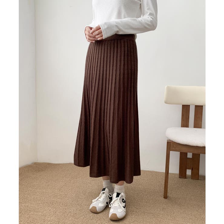 プリーツニットロングスカート | aimoha  | 詳細画像14 
