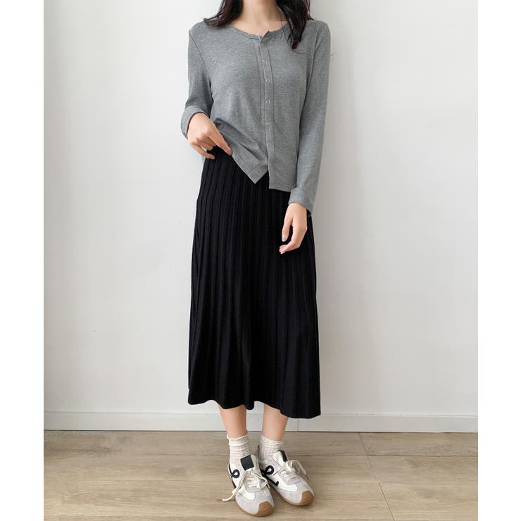 プリーツニットロングスカート | aimoha  | 詳細画像6 