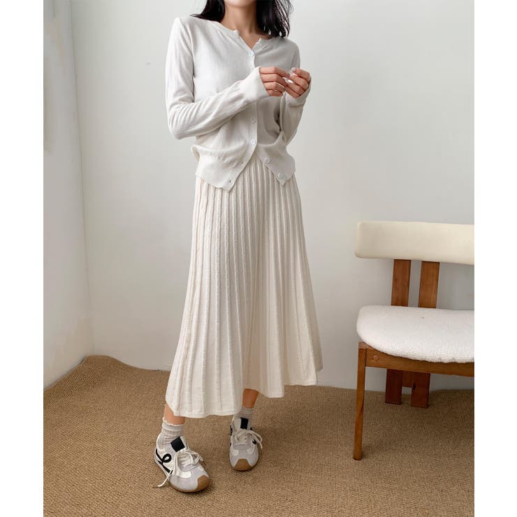 プリーツニットロングスカート | aimoha  | 詳細画像22 