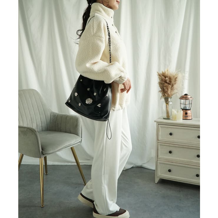 ボアプルオーバー ボアトレーナー オーバーサイズ 秋冬【AW】 | aimoha  | 詳細画像31 