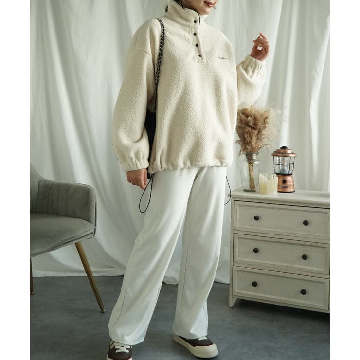 ボアプルオーバー ボアトレーナー オーバーサイズ 秋冬【AW】 | aimoha  | 詳細画像32 