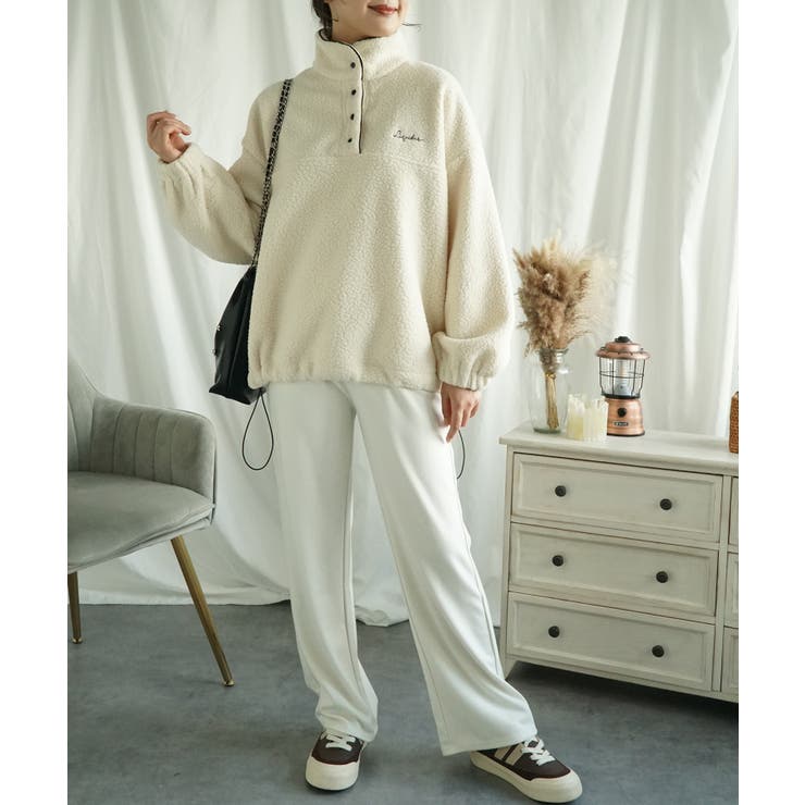 ボアプルオーバー ボアトレーナー オーバーサイズ 秋冬【AW】 | aimoha  | 詳細画像34 