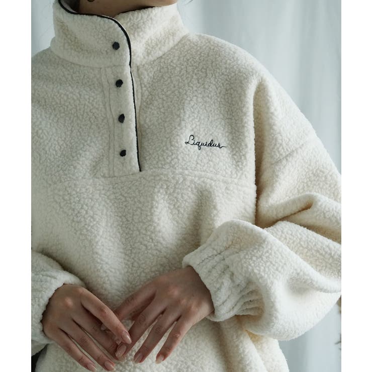 ボアプルオーバー ボアトレーナー オーバーサイズ 秋冬【AW】 | aimoha  | 詳細画像37 