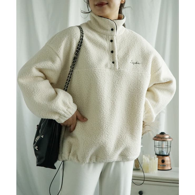 ボアプルオーバー ボアトレーナー オーバーサイズ 秋冬【AW】 | aimoha  | 詳細画像38 