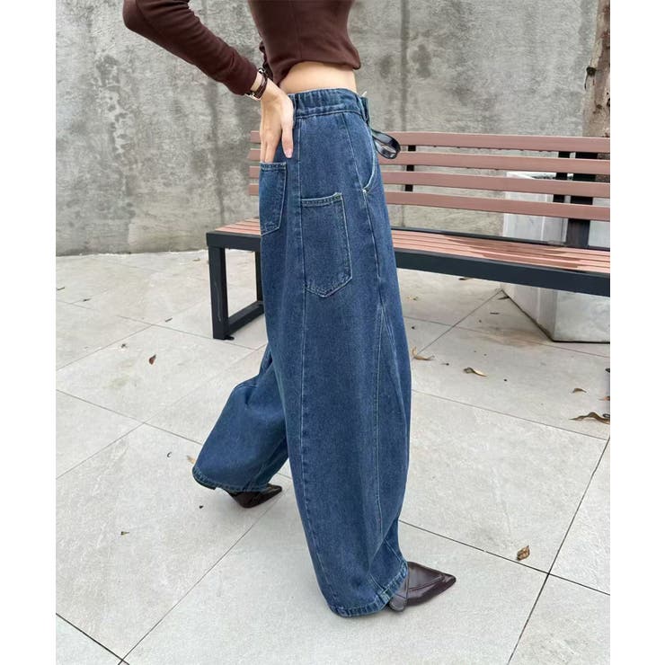 ワイドバルーンデニムパンツ | aimoha  | 詳細画像4 