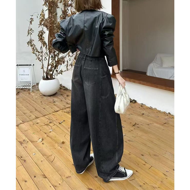 ワイドバルーンデニムパンツ | aimoha  | 詳細画像9 