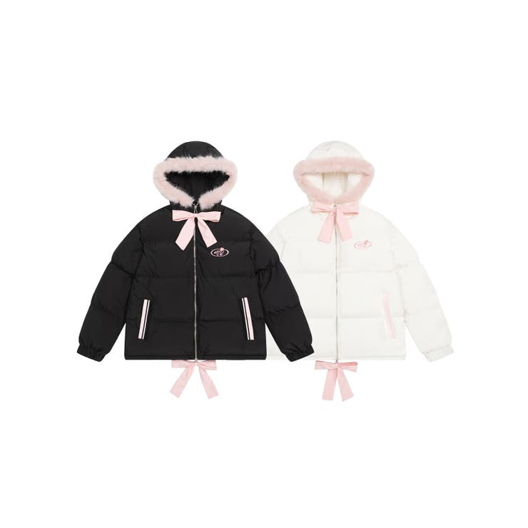HOOK】for girls リボン付き中綿フードジャケット[品番：XT000012380]｜HOOK（フック ）のレディースファッション通販｜SHOPLIST（ショップリスト）