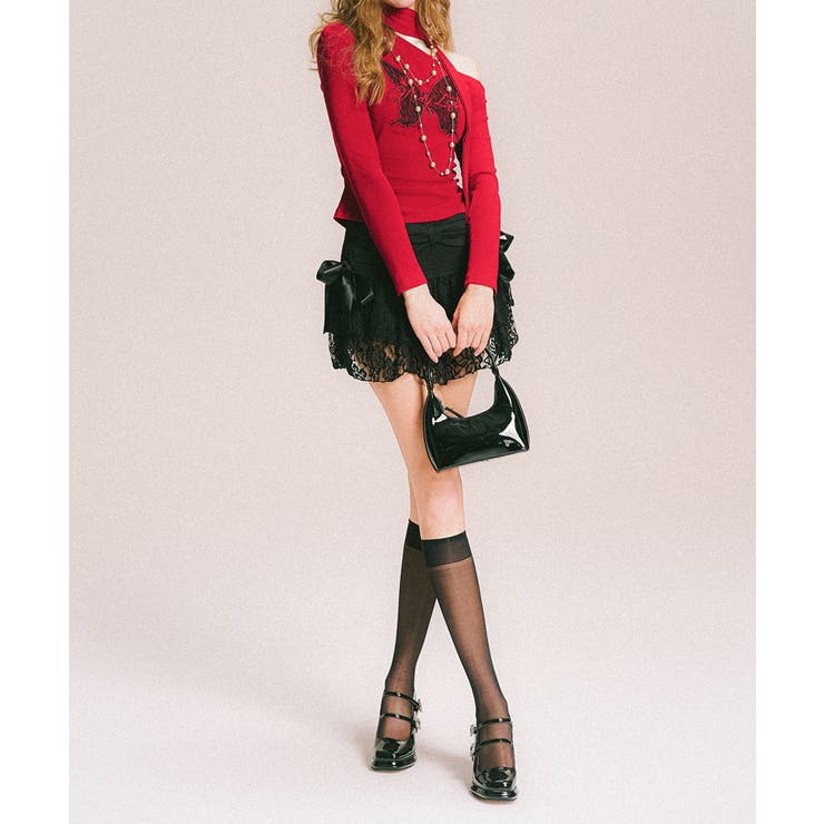 【HOOK】for girls バタフライ刺繍ワンショルダートップス | HOOK | 詳細画像32 