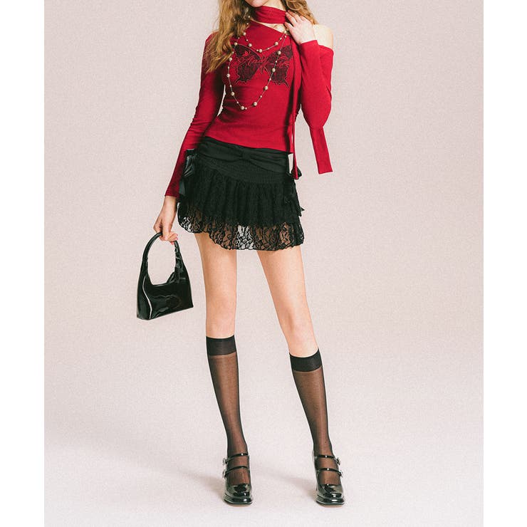 【HOOK】for girls バタフライ刺繍ワンショルダートップス | HOOK | 詳細画像35 