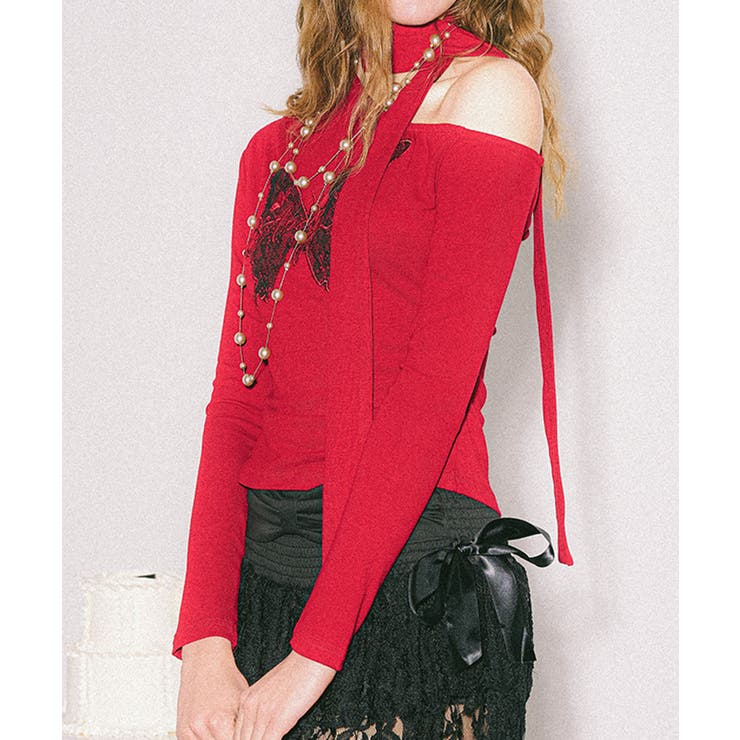 【HOOK】for girls バタフライ刺繍ワンショルダートップス | HOOK | 詳細画像40 