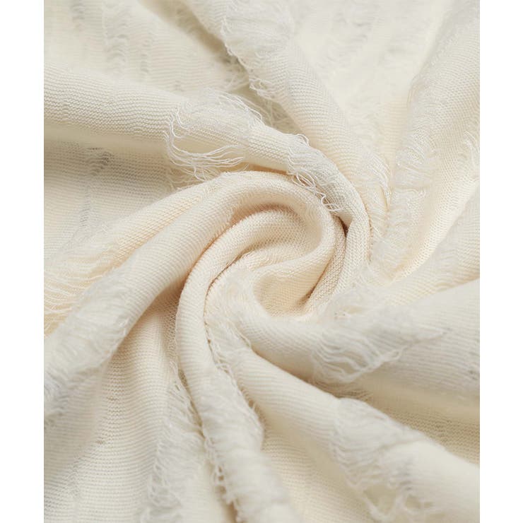 for girls リボンプリントオープンショルダーダメージトップス | HOOK | 詳細画像6 