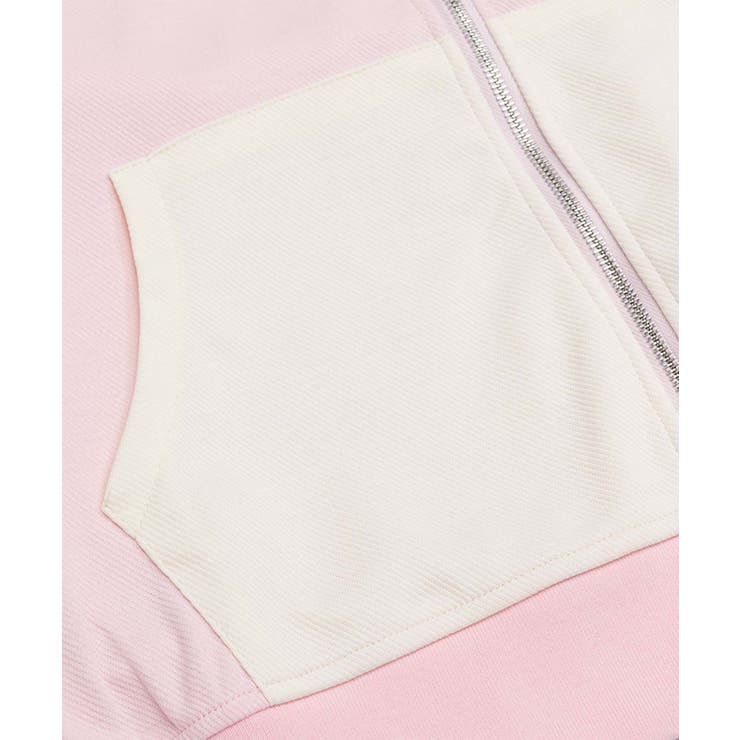 【HOOK】for girls バイカラー刺繍ジップパーカー | HOOK | 詳細画像6 