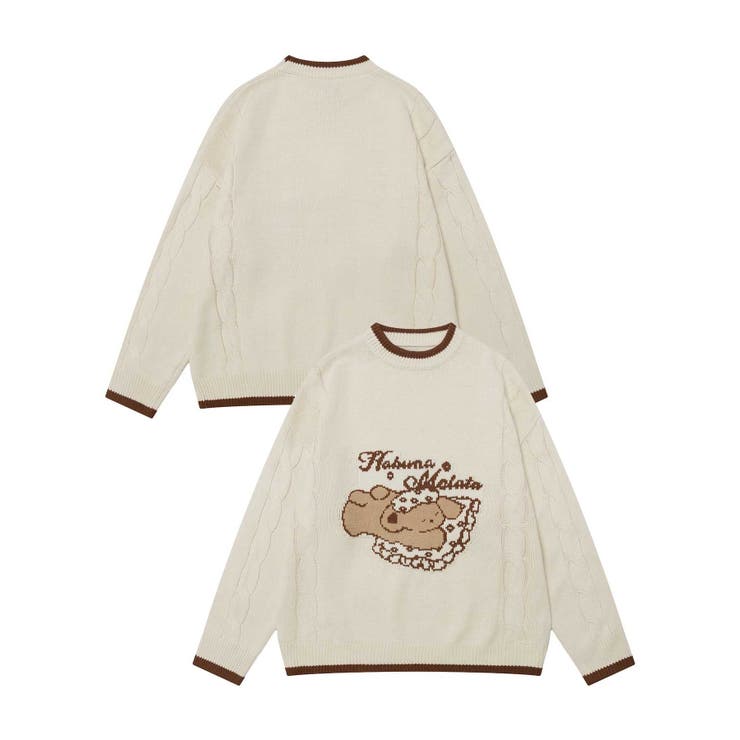 HOOK -select- マフラー付き犬イラストジャカードニット【AW】 | HOOK | 詳細画像5 