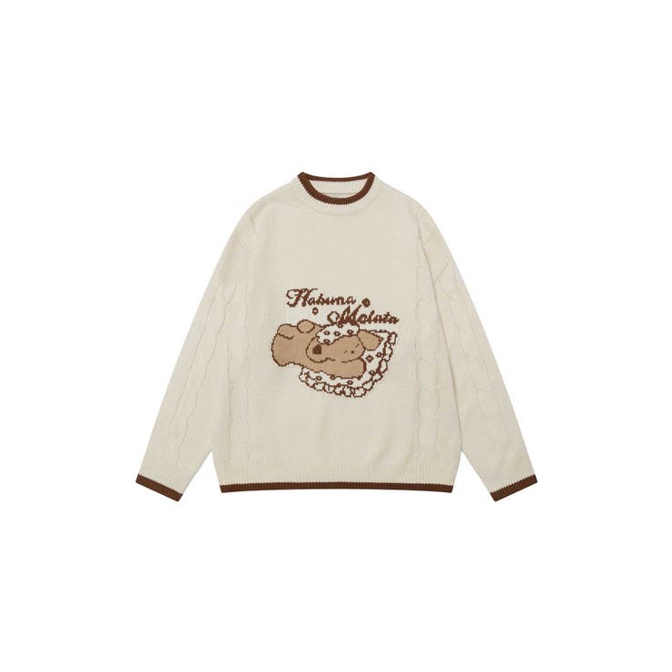 HOOK -select- マフラー付き犬イラストジャカードニット【AW】 | HOOK | 詳細画像7 