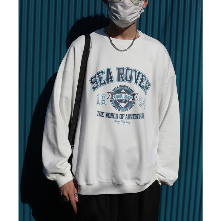 スウェット「SEA  ROVER」ヴィンテージ風ロゴプリントスウェット[品番：XT000005757]｜HOOK（フック）のメンズファッション通販｜SHOPLIST（ショップリスト）
