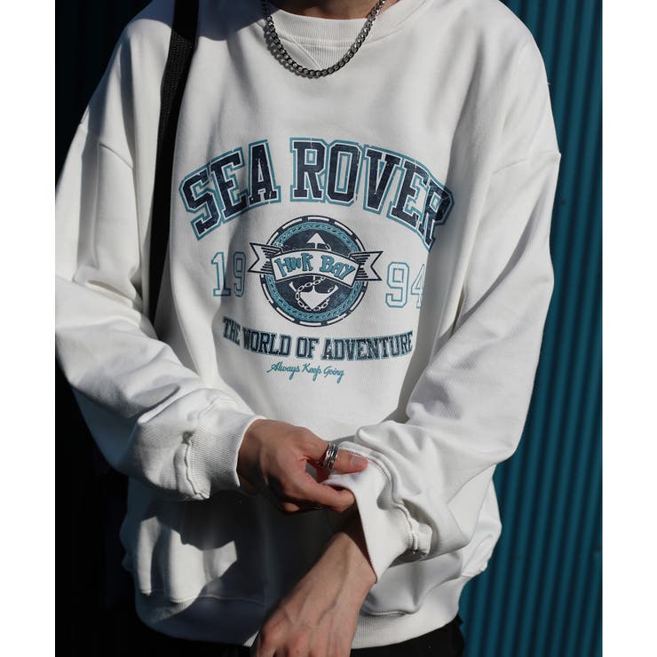 スウェット「SEA  ROVER」ヴィンテージ風ロゴプリントスウェット[品番：XT000005757]｜HOOK（フック）のメンズファッション通販｜SHOPLIST（ショップリスト）