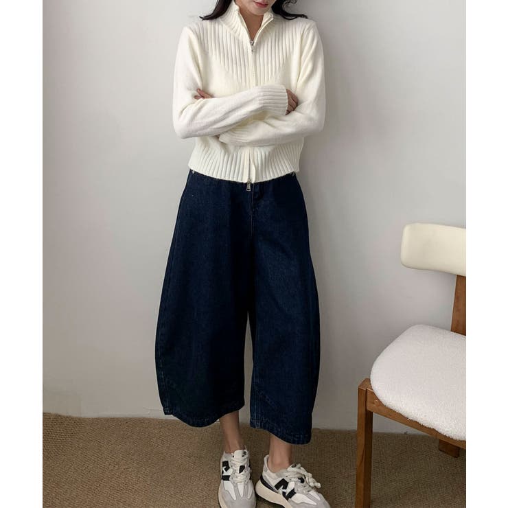 着回し抜群！ハーフジップニットカーディガン | aimoha  | 詳細画像8 