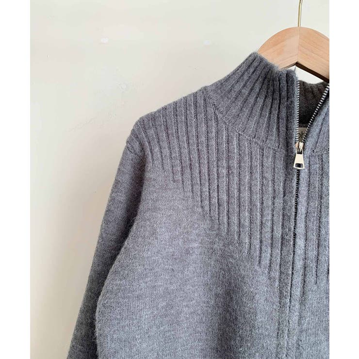 着回し抜群！ハーフジップニットカーディガン | aimoha  | 詳細画像26 