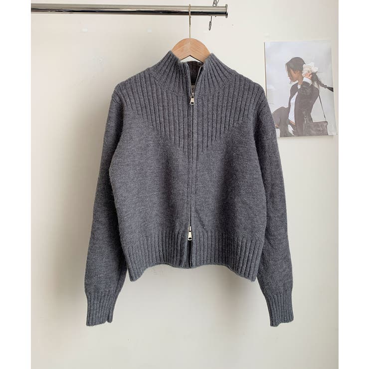 着回し抜群！ハーフジップニットカーディガン | aimoha  | 詳細画像27 