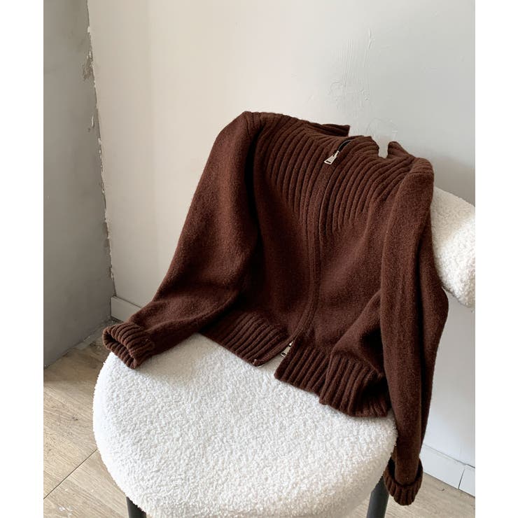 着回し抜群！ハーフジップニットカーディガン | aimoha  | 詳細画像19 