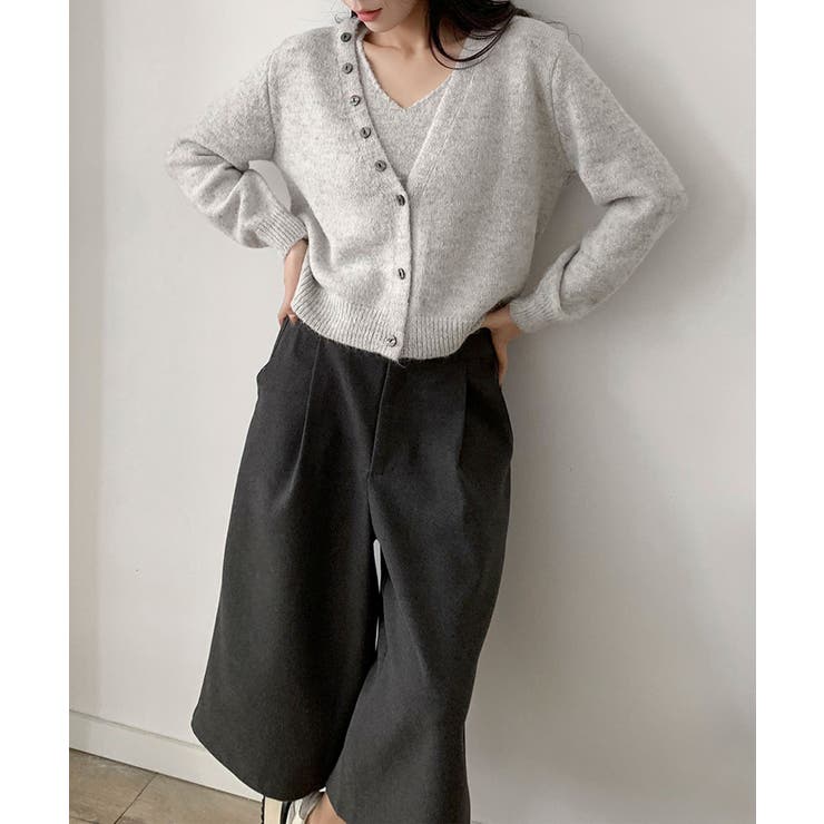 キャミソール付きふんわりニットカーディガンセット アンサンブル | aimoha  | 詳細画像8 