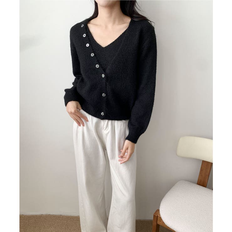 キャミソール付きふんわりニットカーディガンセット アンサンブル | aimoha  | 詳細画像14 