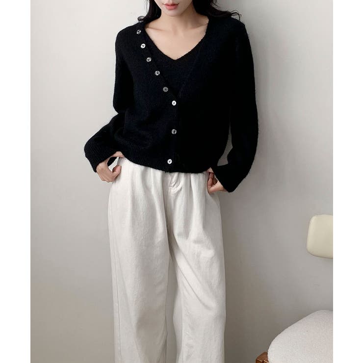 キャミソール付きふんわりニットカーディガンセット アンサンブル | aimoha  | 詳細画像16 