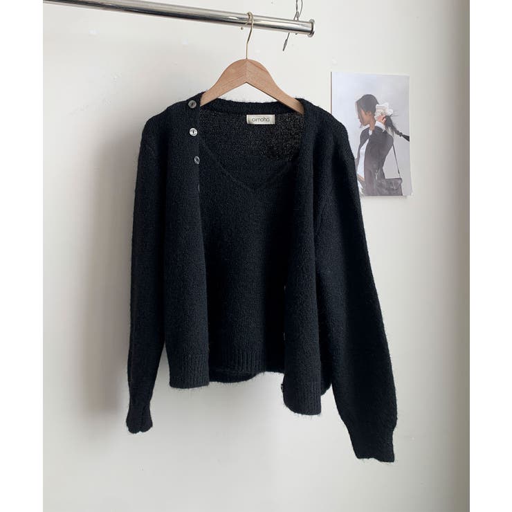 キャミソール付きふんわりニットカーディガンセット アンサンブル | aimoha  | 詳細画像18 