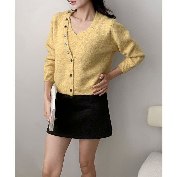 キャミソール付きふんわりニットカーディガンセット アンサンブル | aimoha  | 詳細画像20 