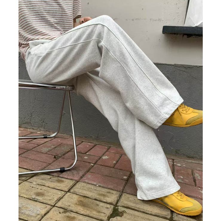 ライトグレー | 【DECADE CLASSIC】ハイウエストワイドパンツ | DECADECLASSIC