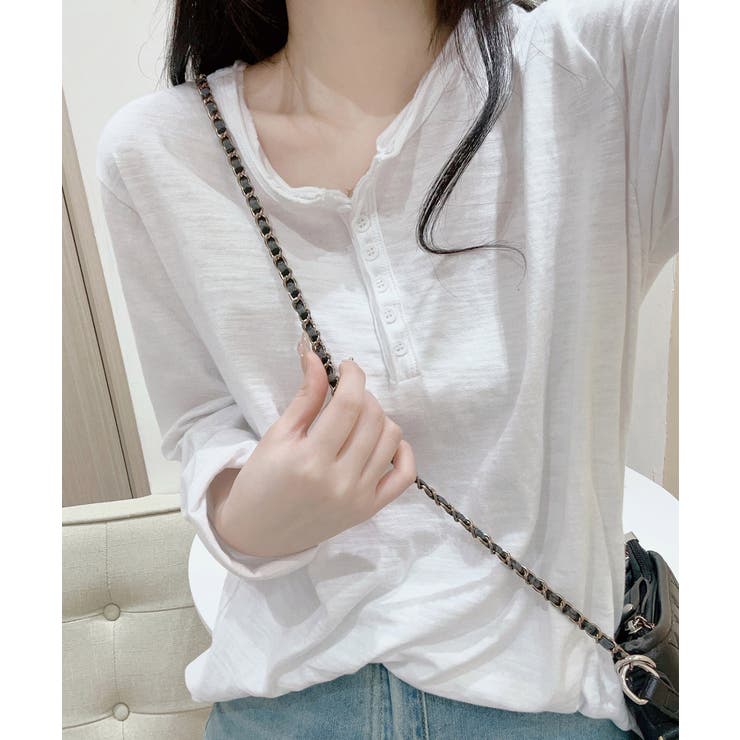 ヘンリーネック長袖Tシャツ | aimoha  | 詳細画像9 