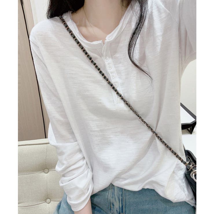 ヘンリーネック長袖Tシャツ | aimoha  | 詳細画像10 