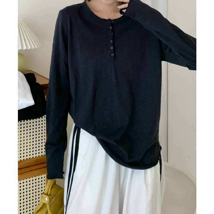 ヘンリーネック長袖Tシャツ | aimoha  | 詳細画像12 