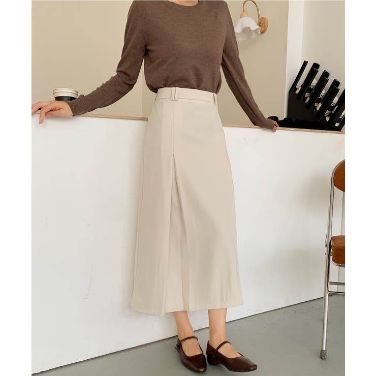 【BANICO】ボックスプリーツ フレア ミディスカート | aimoha  | 詳細画像7 