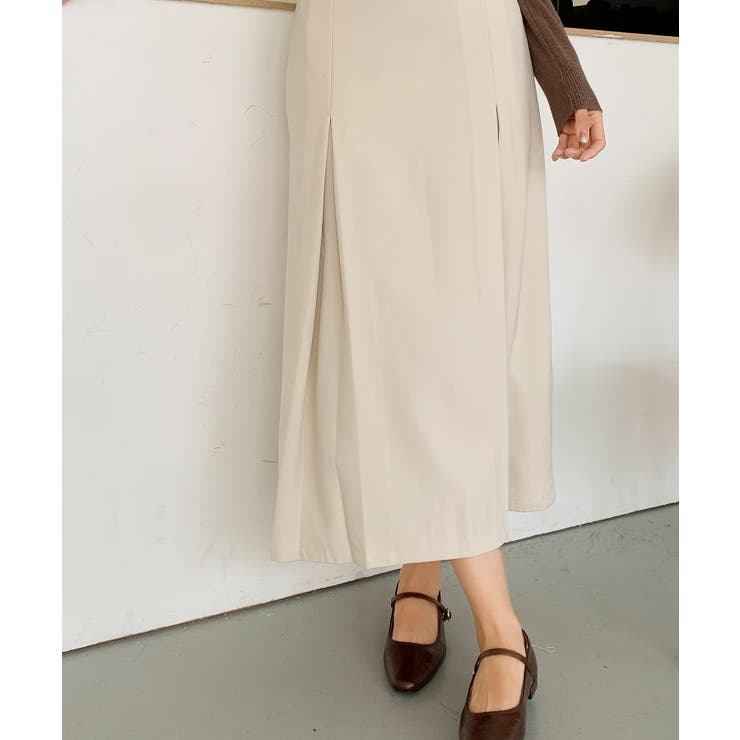 【BANICO】ボックスプリーツ フレア ミディスカート | aimoha  | 詳細画像3 